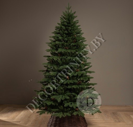 Ель искусственная литая Смоленская с шишками