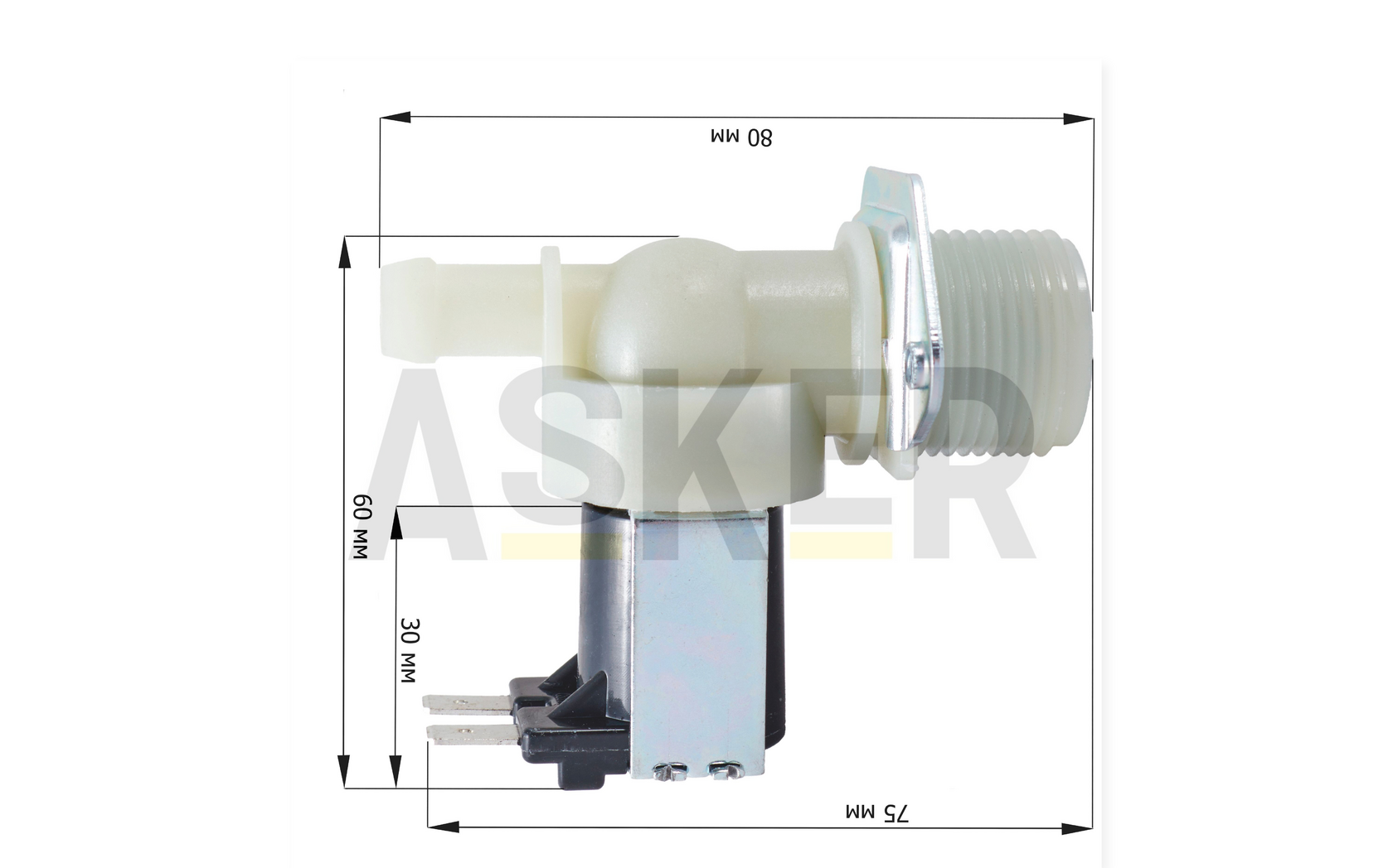 Клапан заливной для стиральной машины 1Wx180