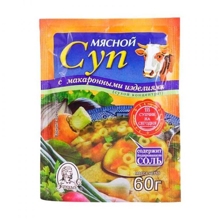 Русский продукт суп мясной с вермишелью