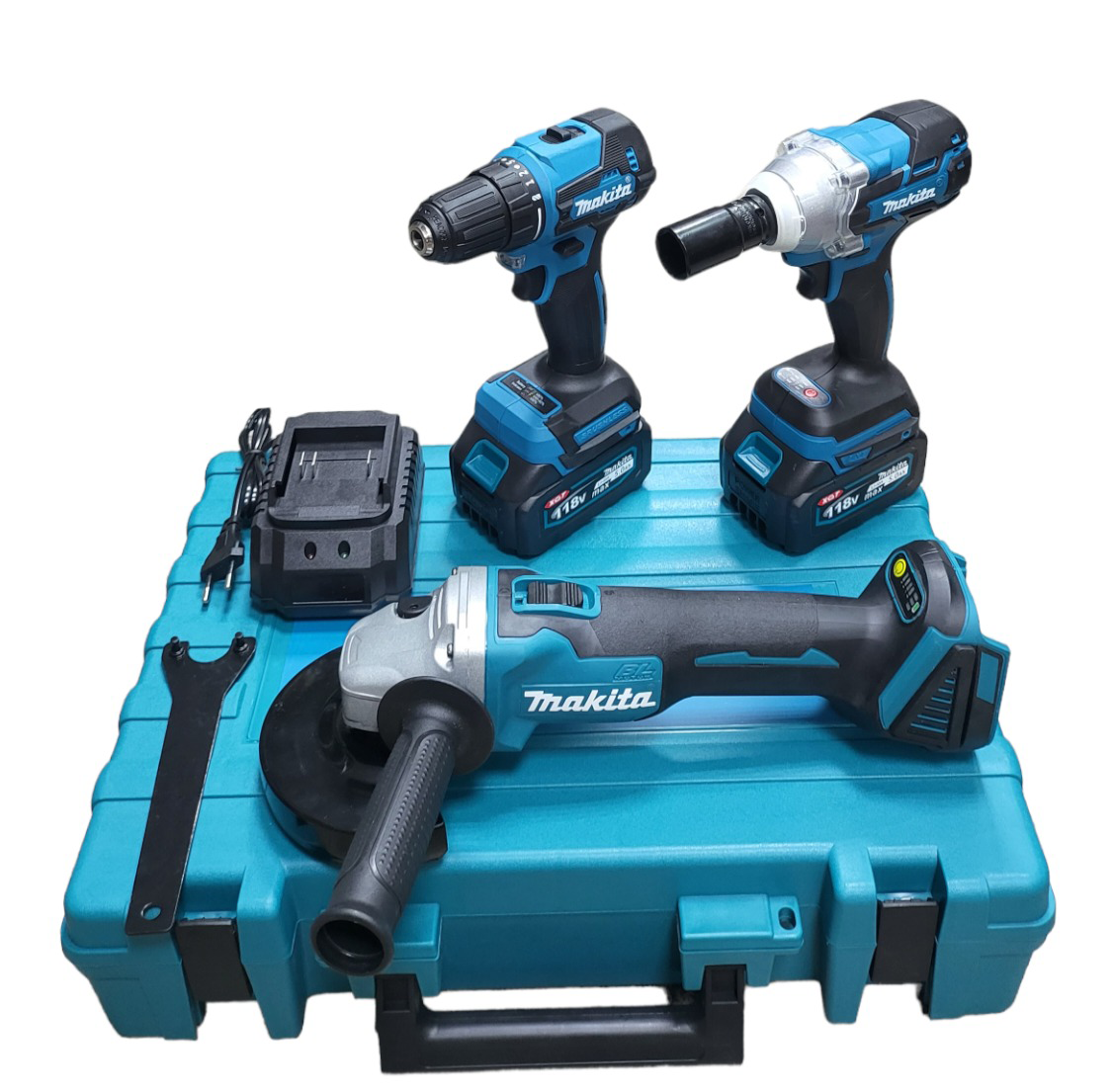 Шуруповерт гайковерт ушм. Makita 26v шуруповерт. Набор Макита 3 в 1. Комплект гайковерта в кейсе 8433250781. Набор болгарка и шуруповерт на аккумуляторе Pit.