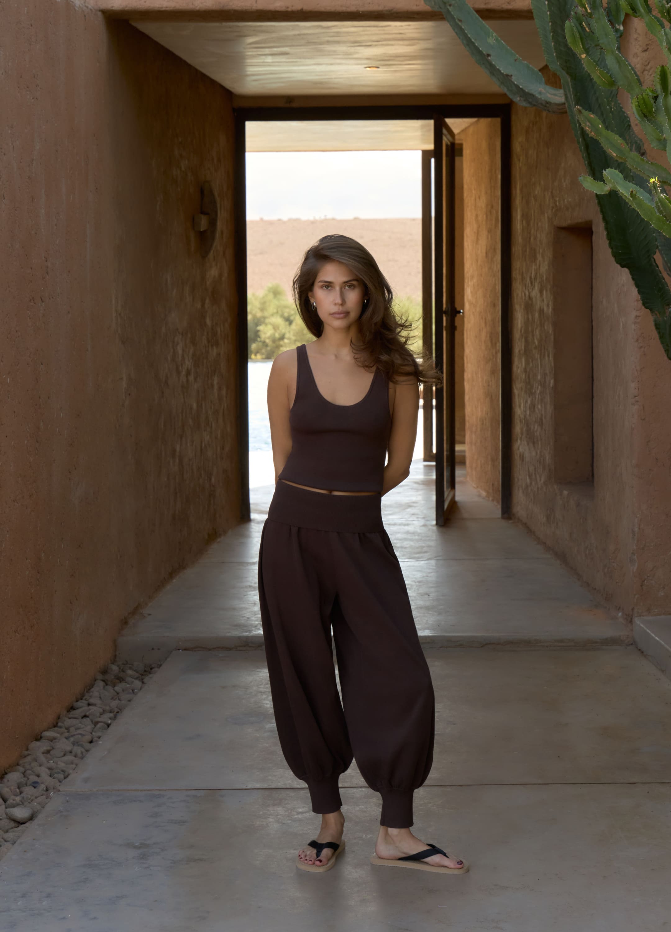 

Вязаный топ Medina из мерсеризованного хлопка - Коричневый, Chocolate;коричневый