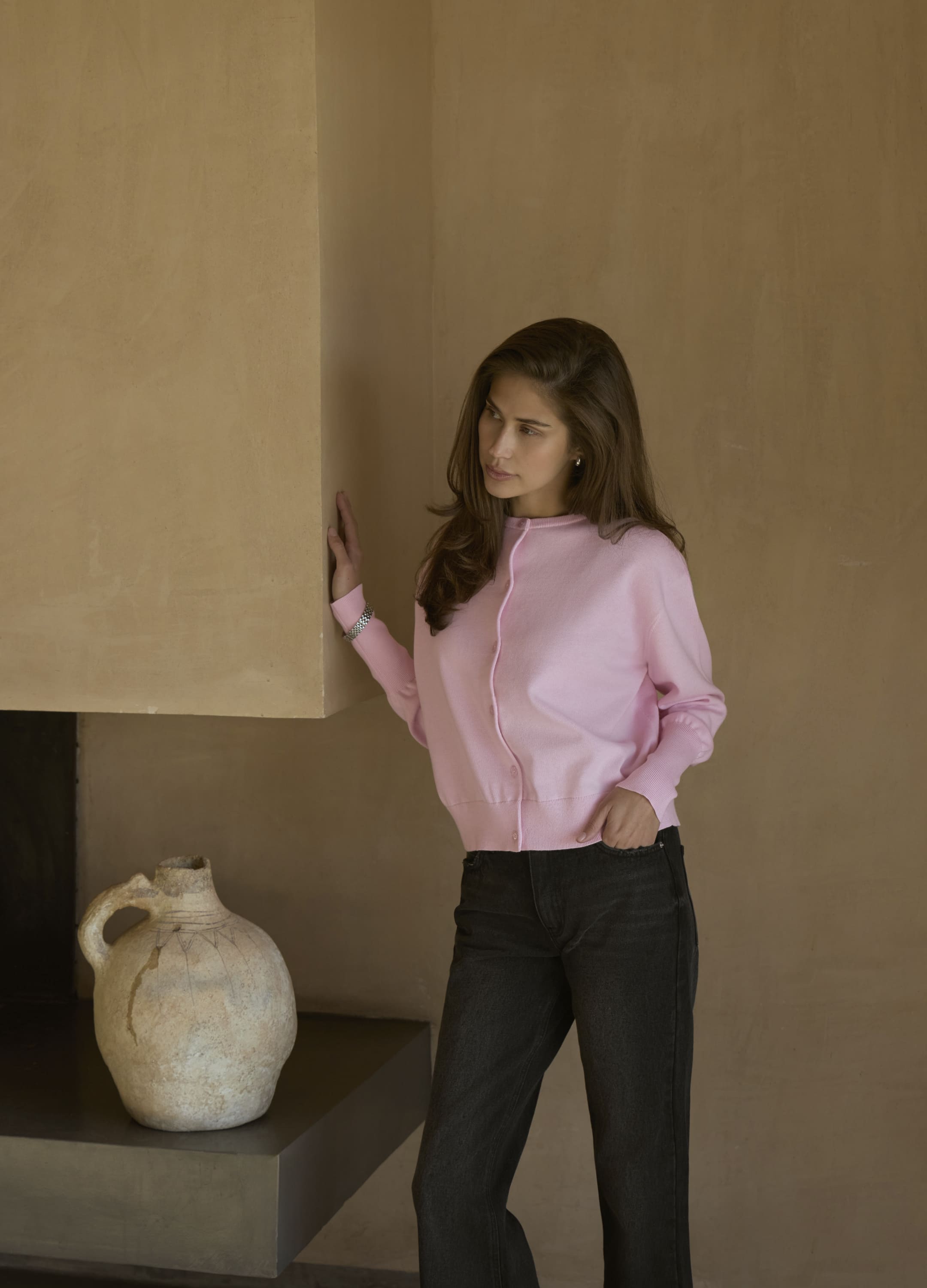 

Кардиган First Lady из мерсеризованного хлопка - Розовый, Lady pink;розовый