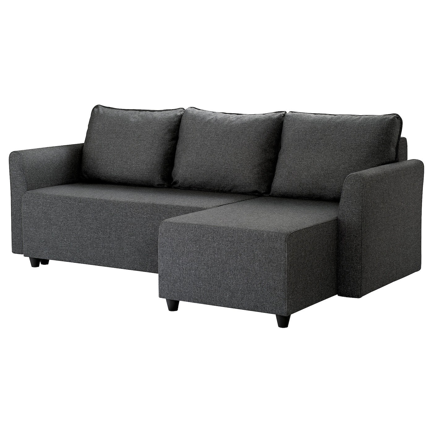 БРИССУНД Диван-кровать с козеткой, Рудорна темно-серый