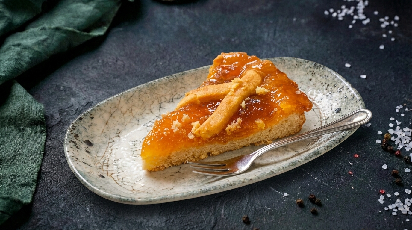 Кростата с абрикосовым мармеладом