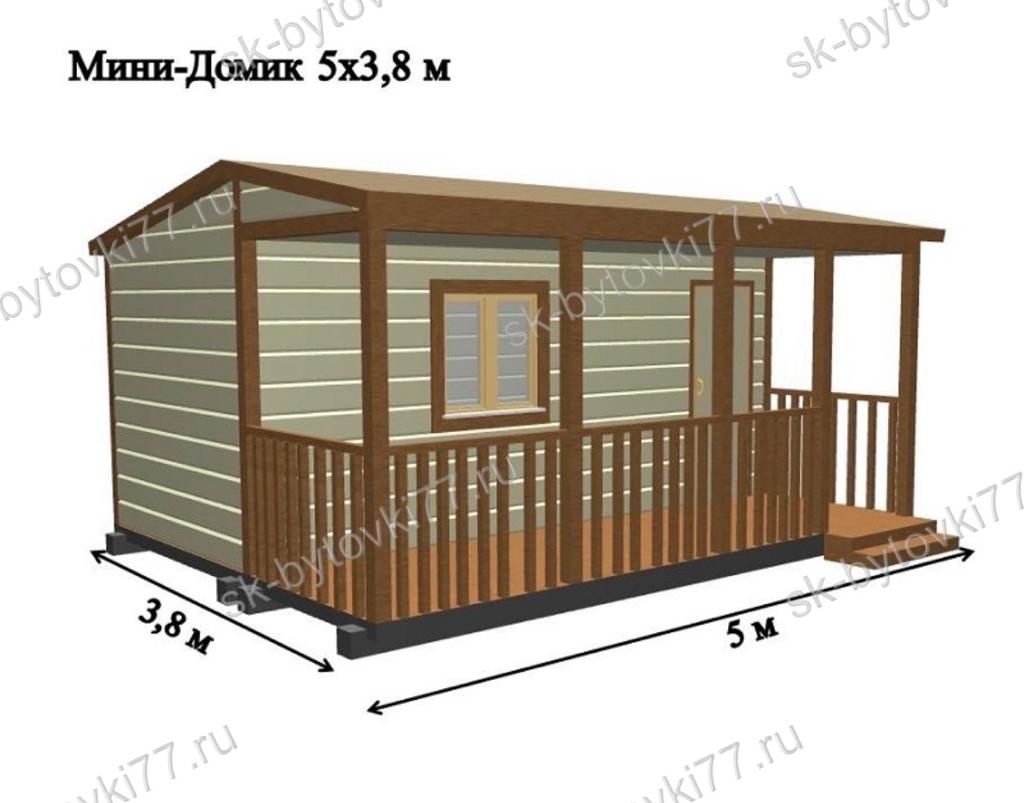 Мини-домик 5х4м с терраской