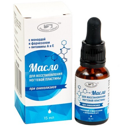 Масло при онихолизисе с монардой и фарнезолом Родники Сибири 15 мл.