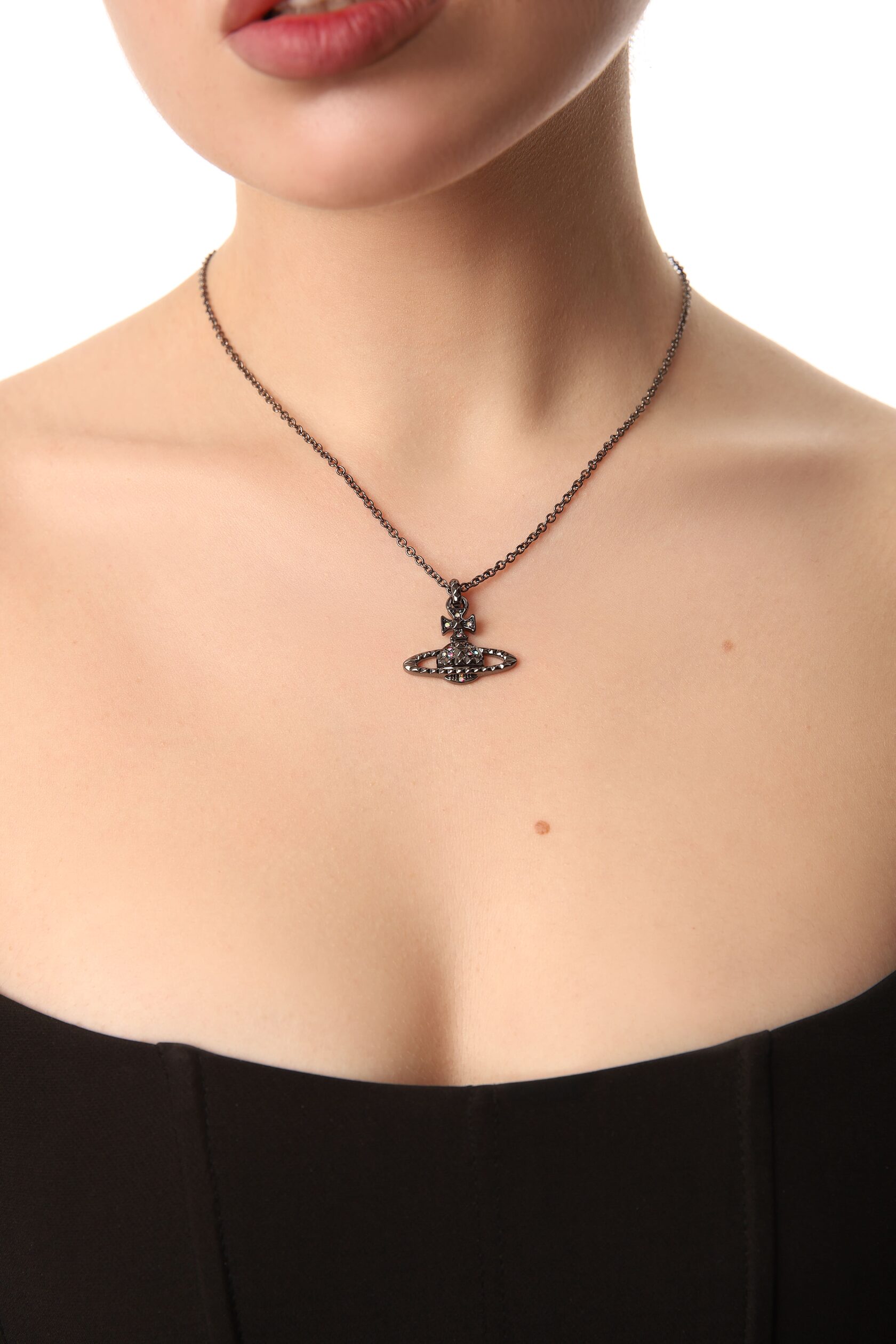 Підвіска Vivienne Westwood Mayfair Bas Relief Dark Silver Necklace