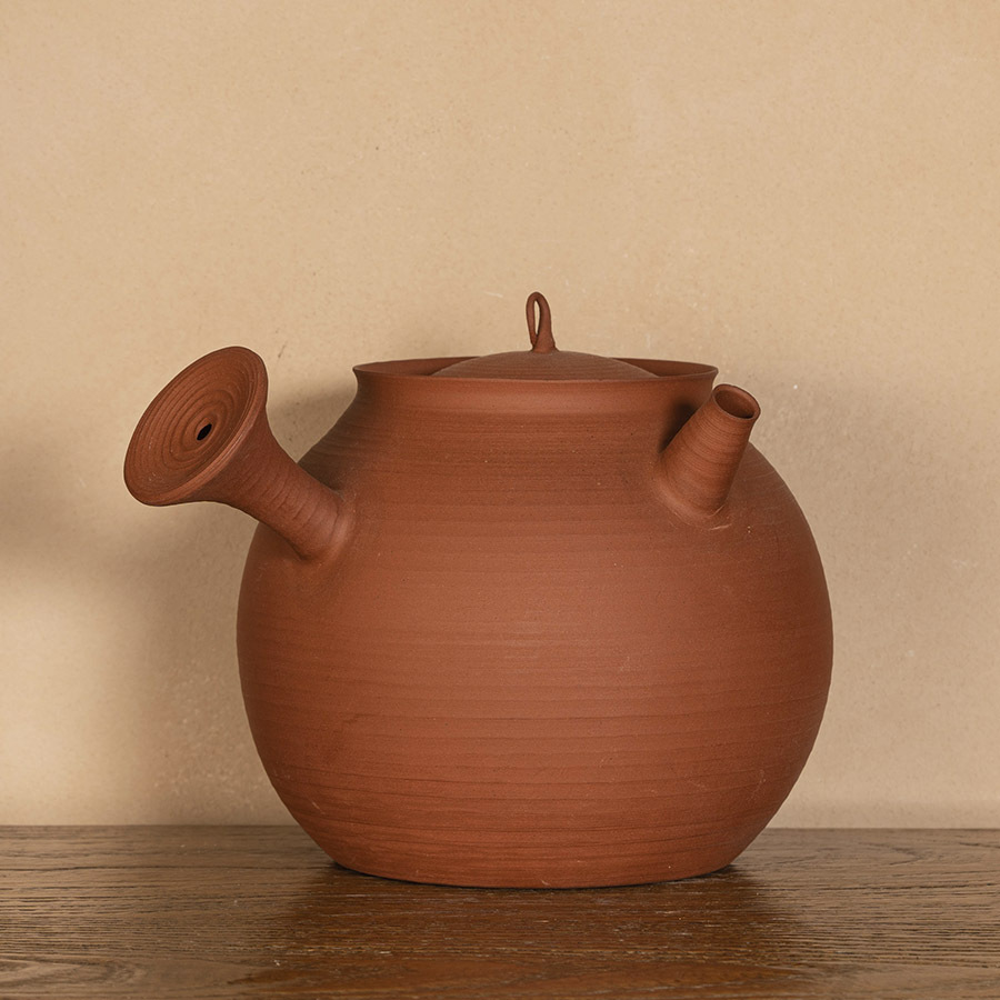Чайник для кипячения воды чаочжоуский из красной глины для левой руки