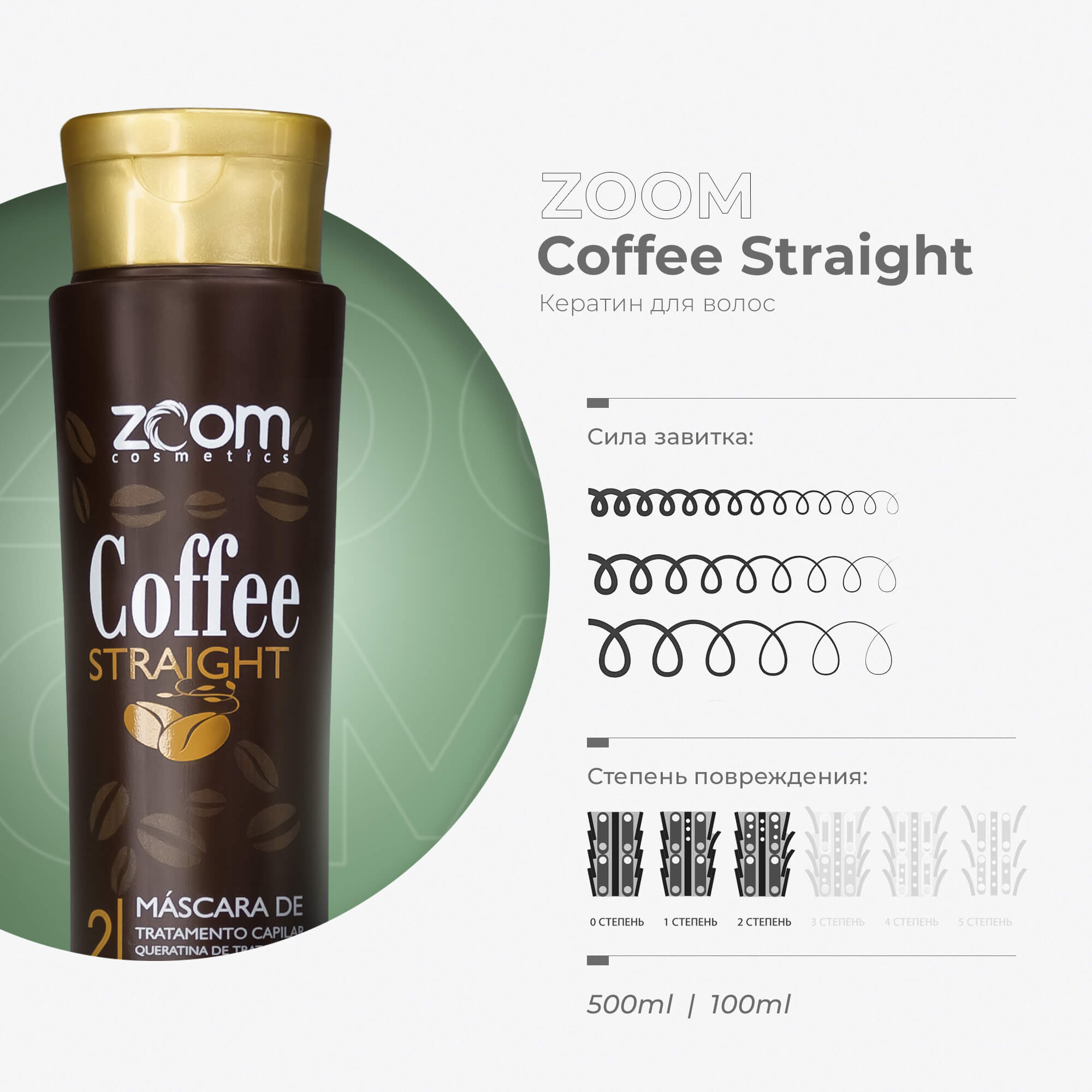 Кератин ZOOM Coffee Straight