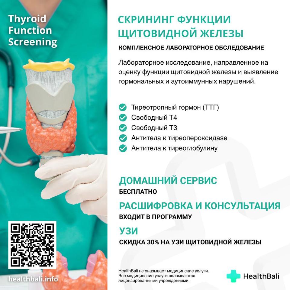 Скрининг функции щитовидной железы – Состав программы
