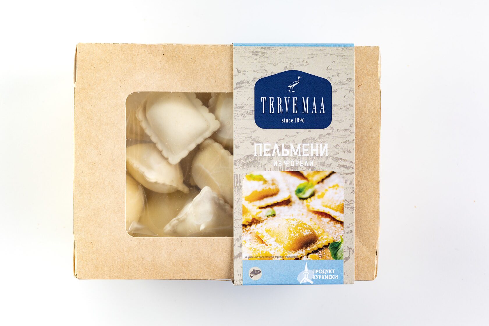 Пельмени с форелью радужной и пармезаном «Равиоли»