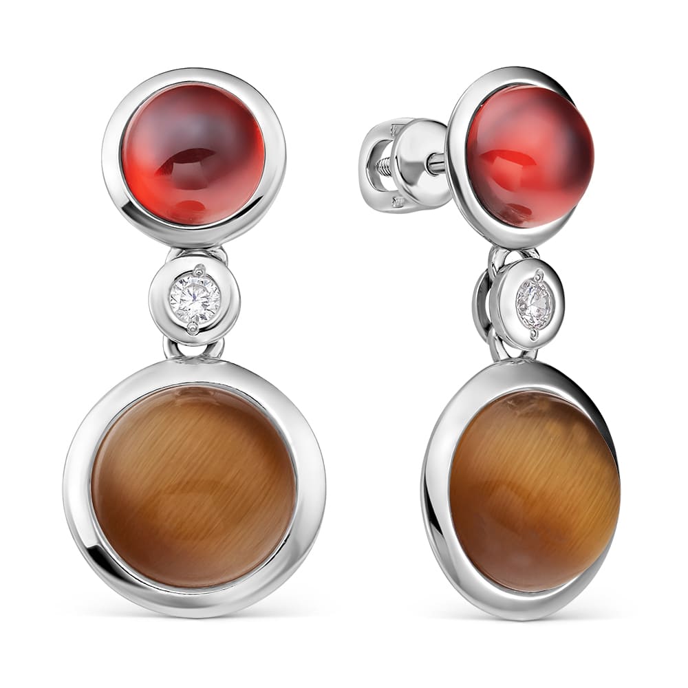 Кошачий глаз+фианит