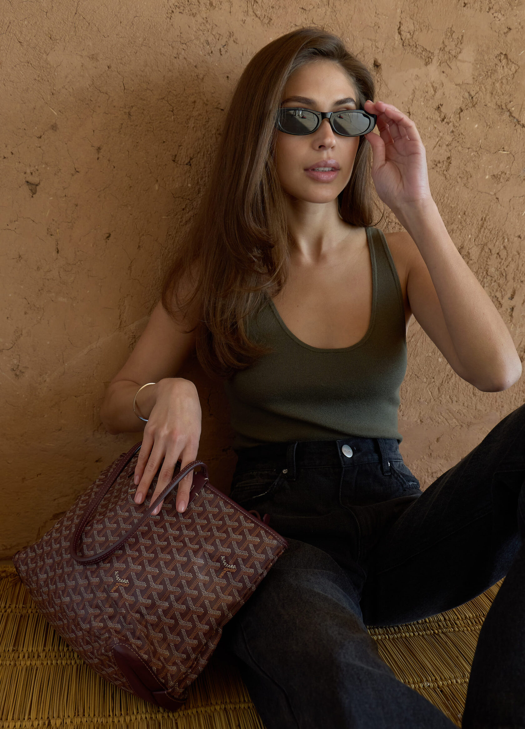 

Вязаный топ Medina из мерсеризованного хлопка - Хвойный, Forest;хвойный