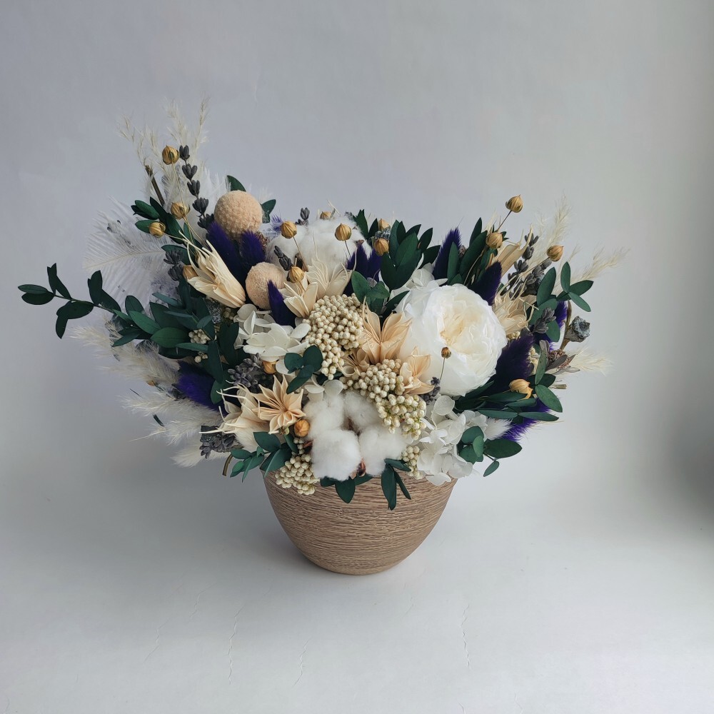 Сухоцветная композиция Экзотические оттенки