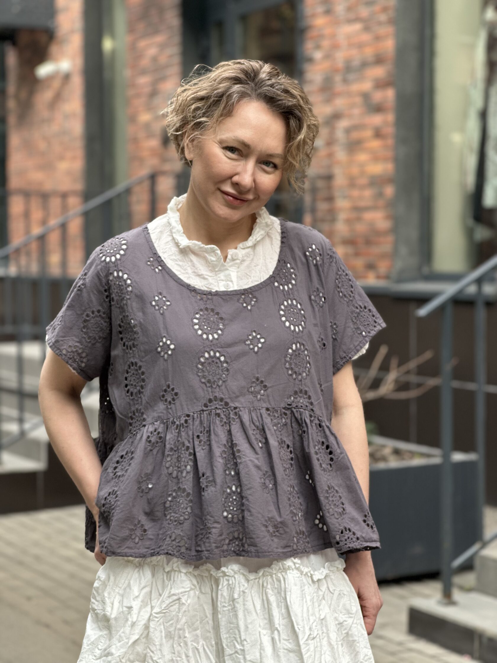 Топ с баской PRIVATSACHEN