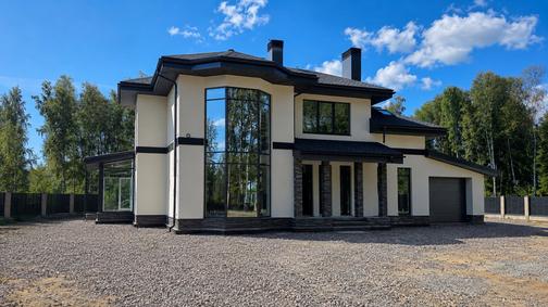 Построенный дом Современный КВ-306 — в современном стиле, 2 этажа
