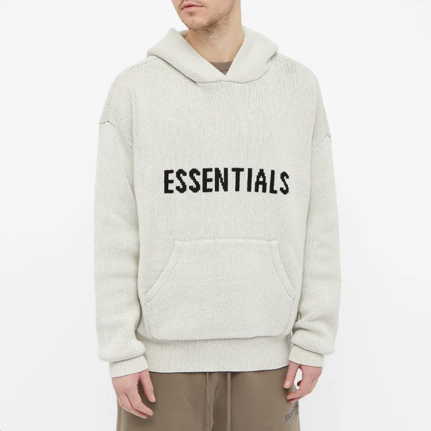 Худи Essentials Fear of God. Essentials худи вязаное. Кремовое худи. Худи шерстяной Fear of God белый.