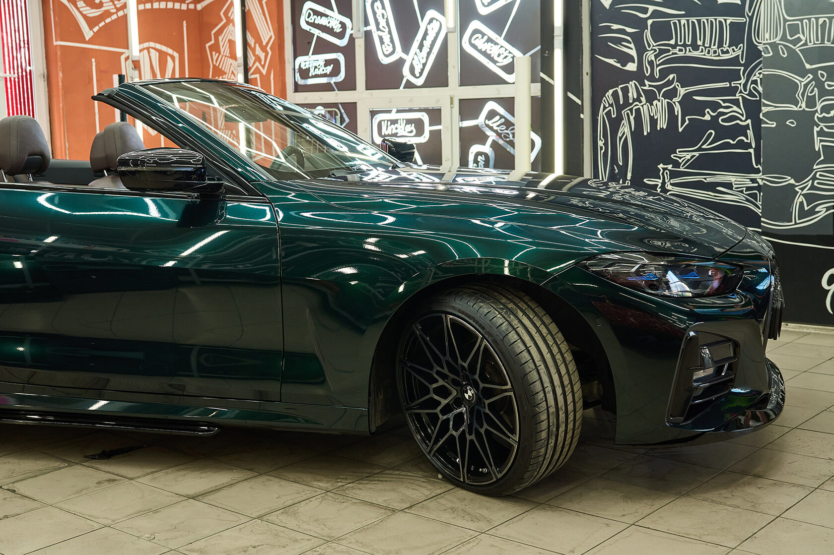 BMW 4 Cabrio — Зелёный глянец, проект Monster Garage в Санкт-Петербурге