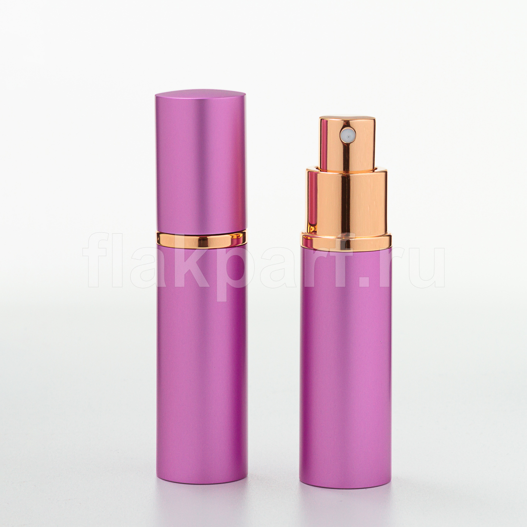 Флакон 10 мл. в металлическом корпусе, фиолетовый