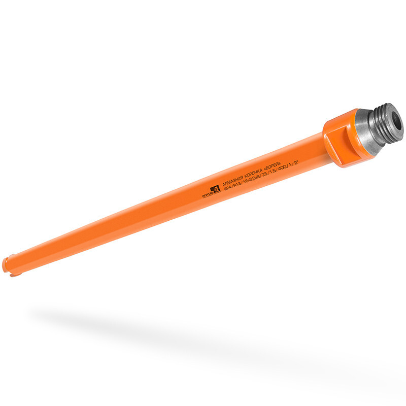 Коронка алмазная «ТАЙМЫР». Диаметр 25 мм, длина 400 мм - АЛАТОН