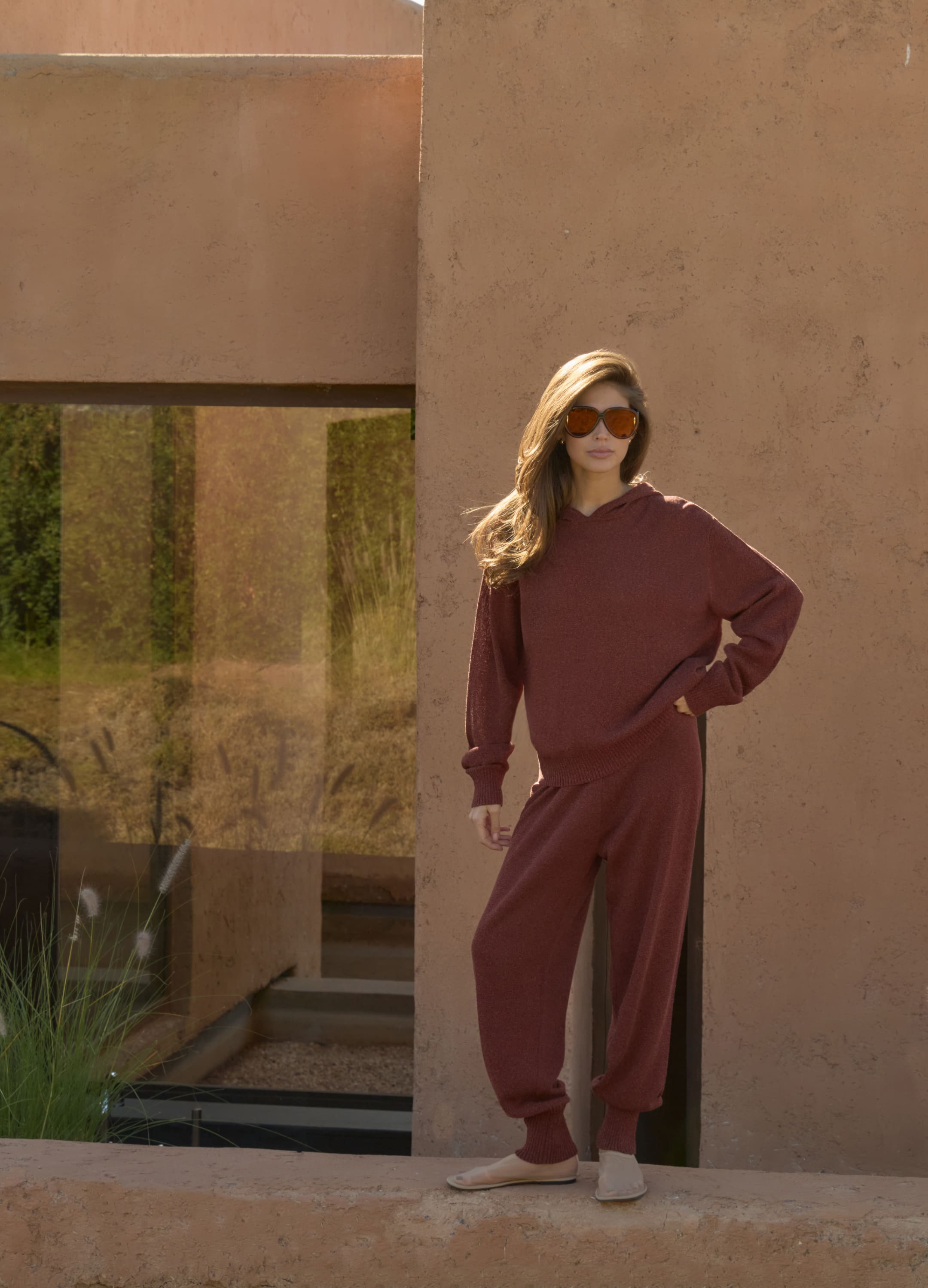 

Льняные брюки Aladdin - Красный, Red wood;красный