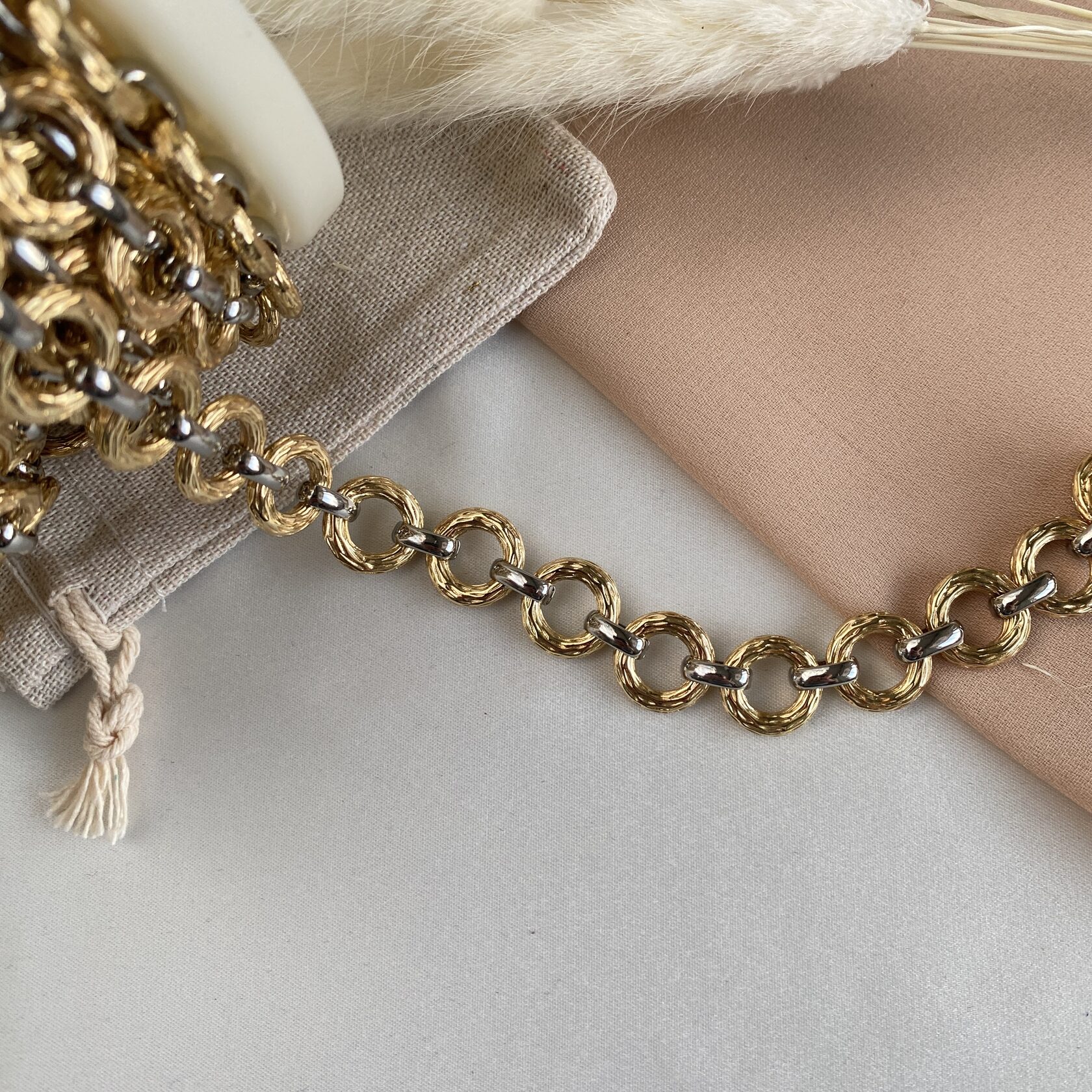 Цепь 14 мм, 10 см, биколор