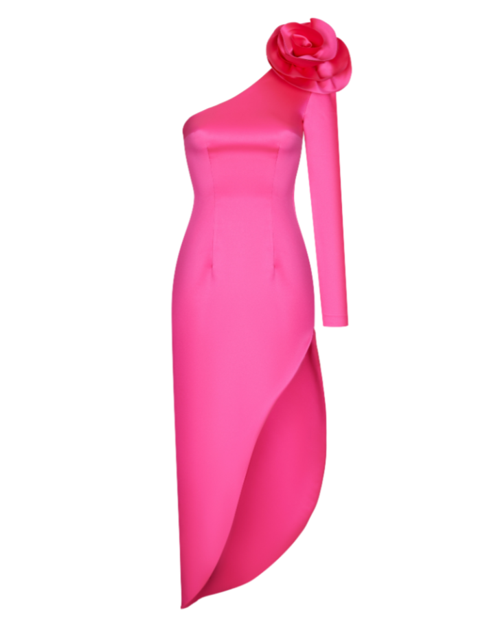 Платье большой цветок на одну руку