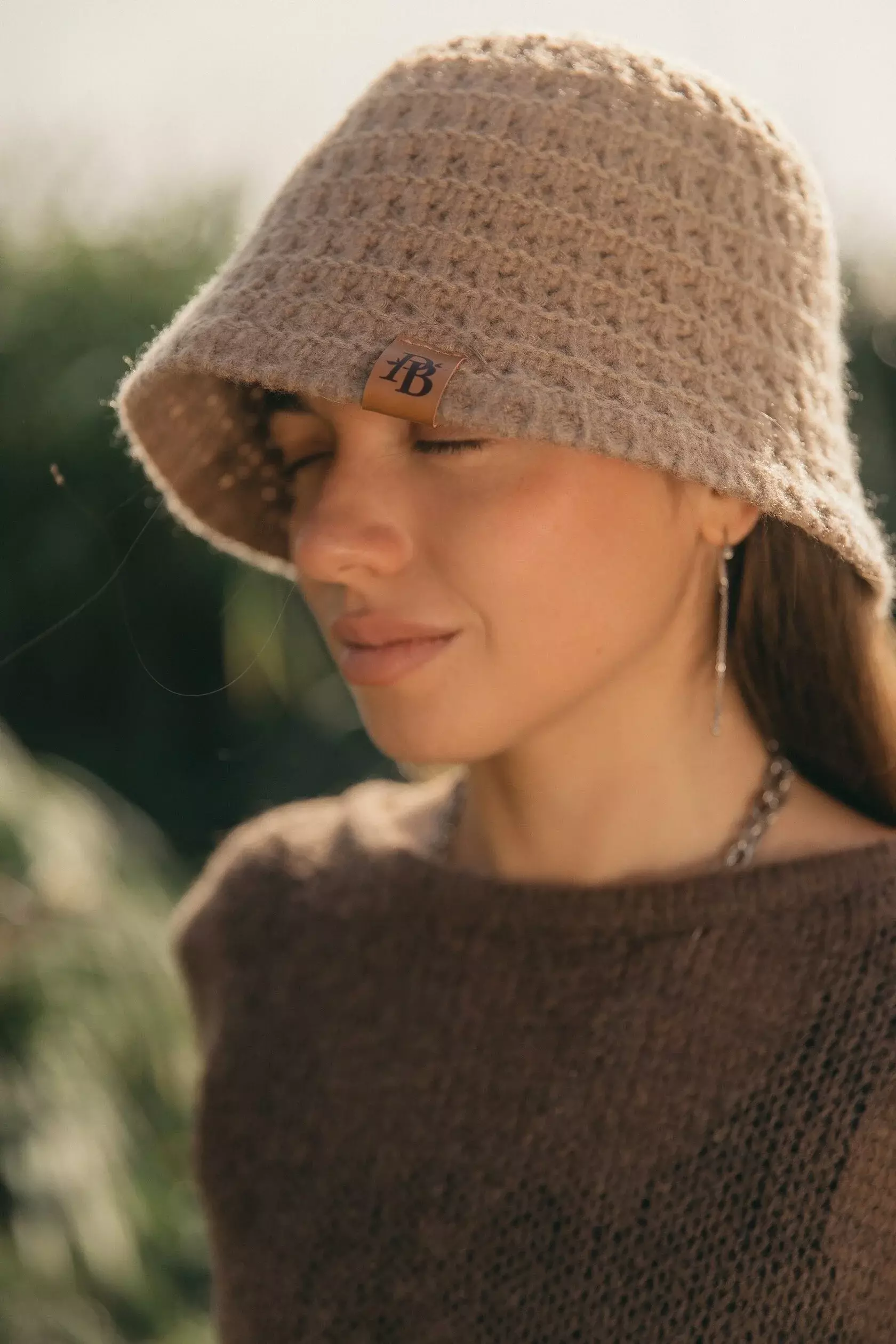 Шерстяная панама «Ажур»