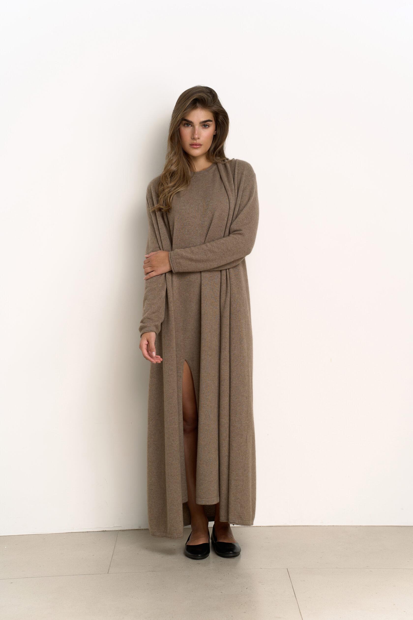 Накидка Taupe из монгольского кашемира
