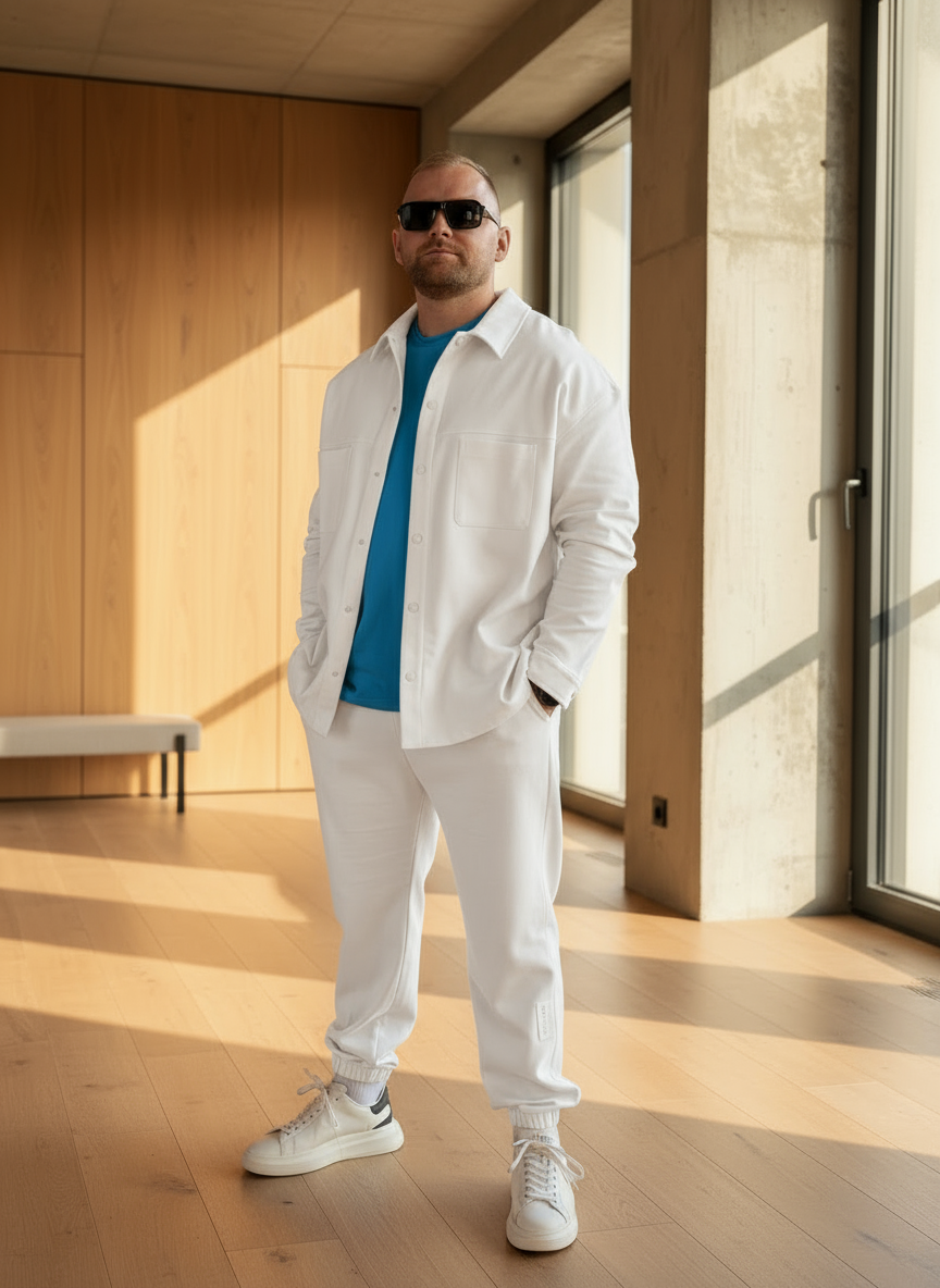 Модель в джоггерах