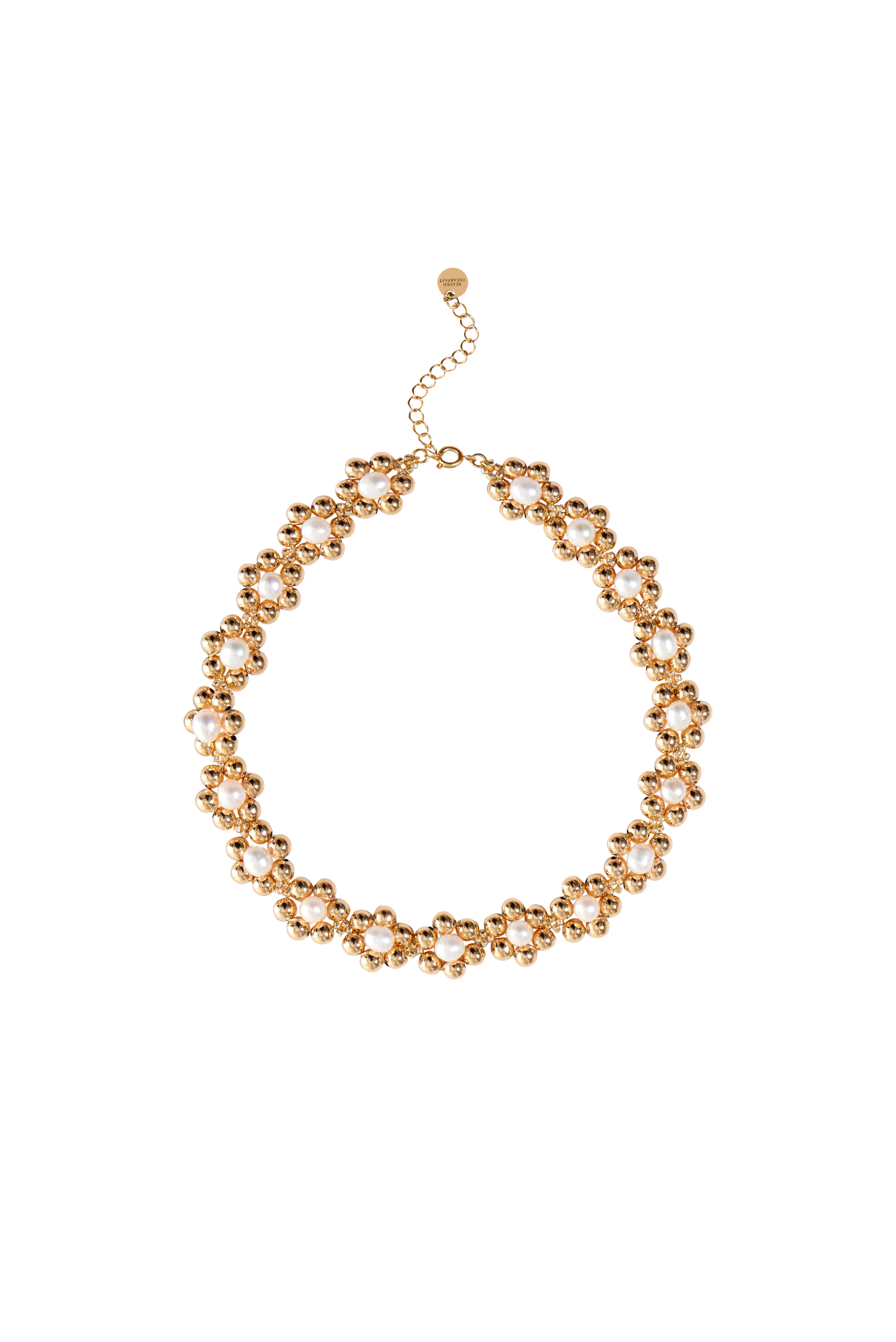 Чокер из крупных цветов золото