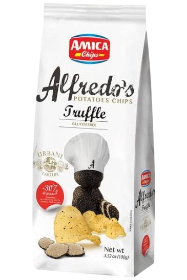 Чипсы картофельные с черным трюфелем ALFREDO'S, AMICA CHIPS, 0,1 кг