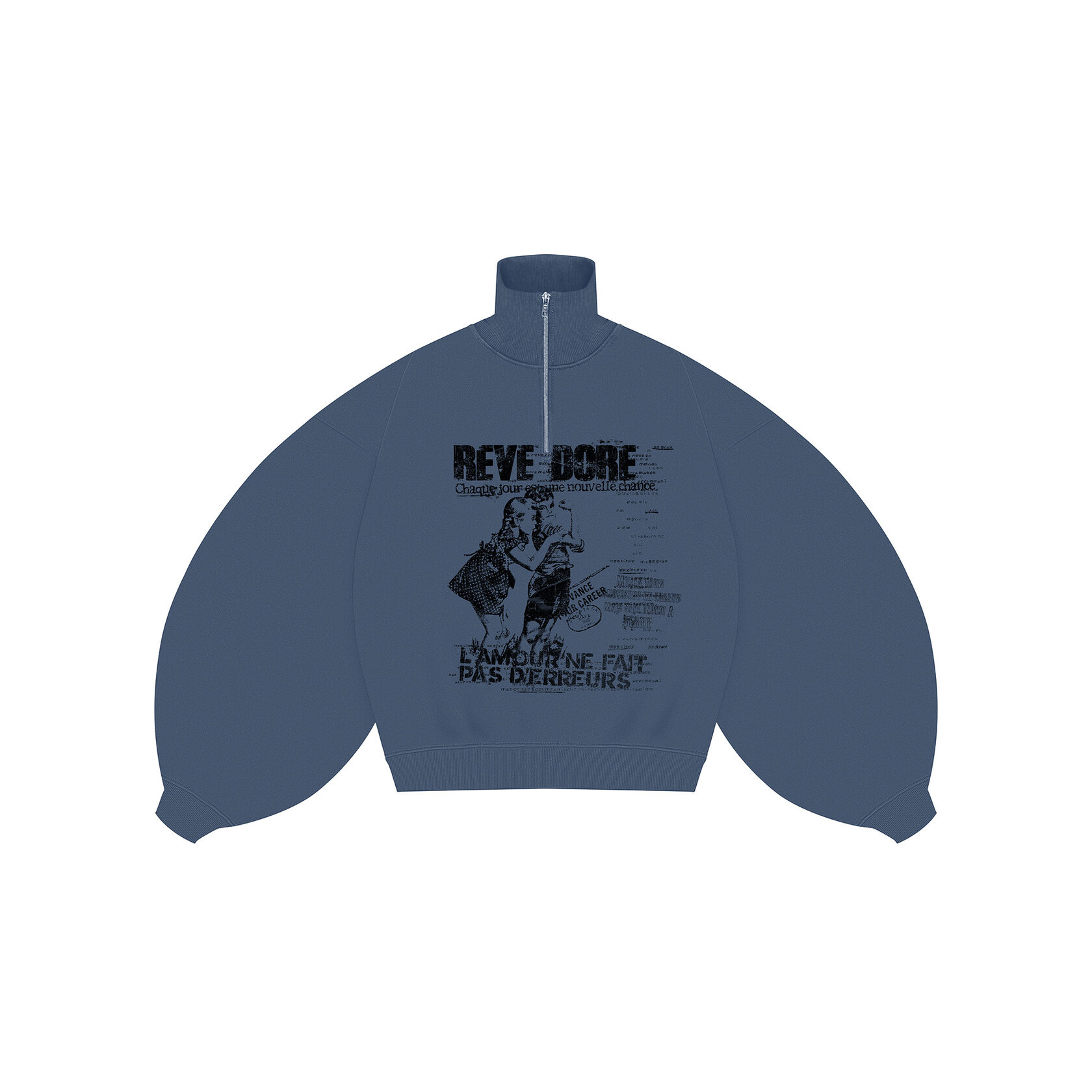 LAMOUR» HALF-ZIP ESTATE BLUE
