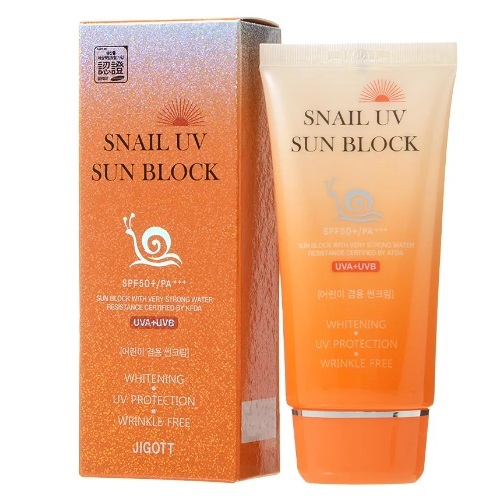 Jigott Snail UV Sun Block Cream SPF50+ PA+++, 70 ml