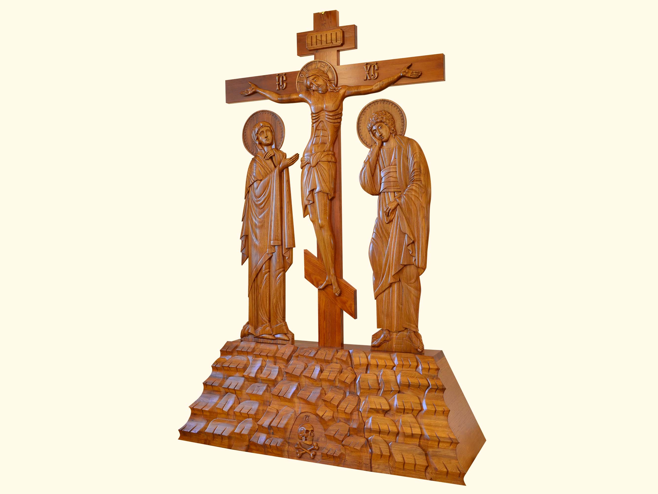 Голгофа с предстоящими, дуб 2,6 м.