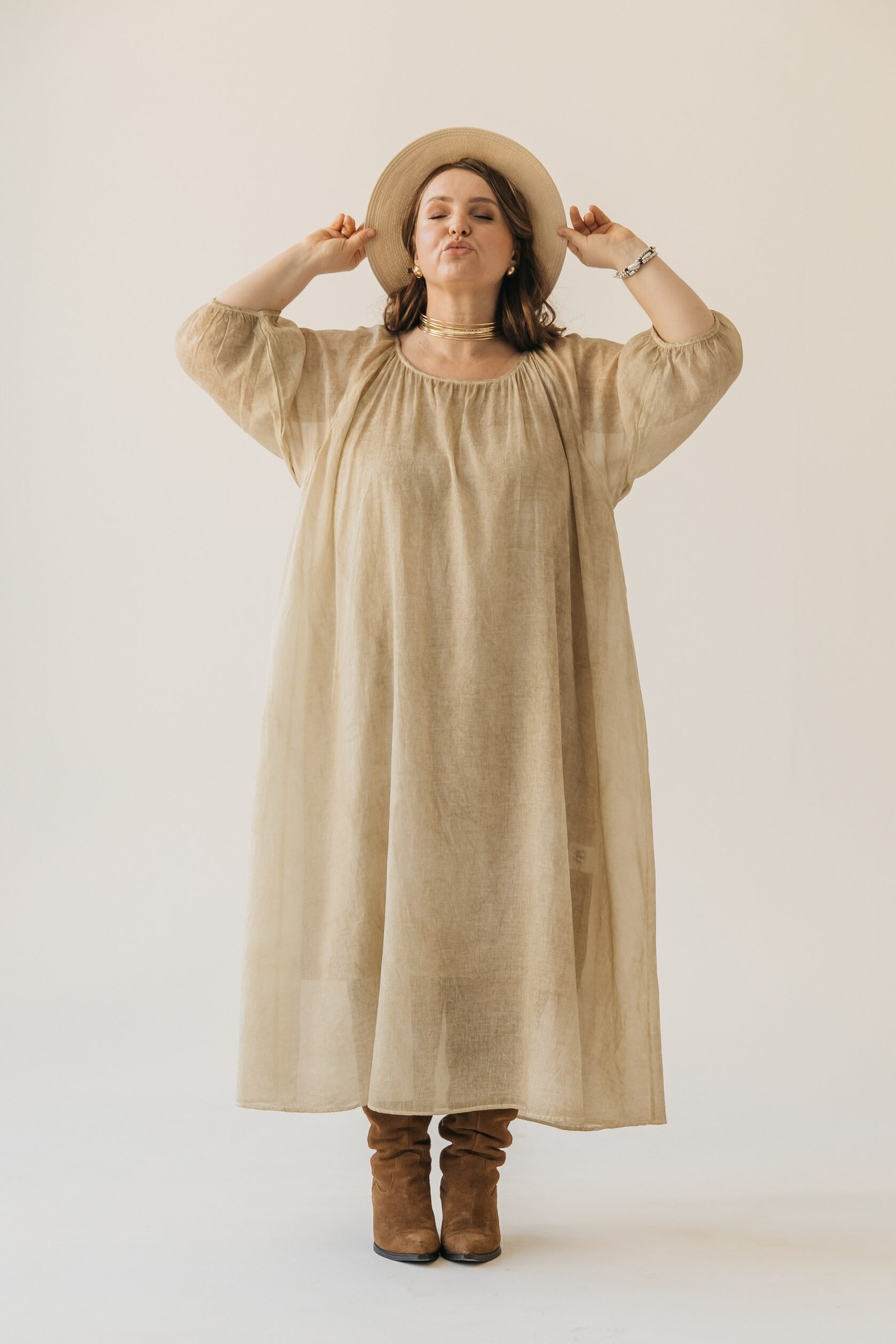 Платье «Воздух» с поясом +ПЛЮС до 58