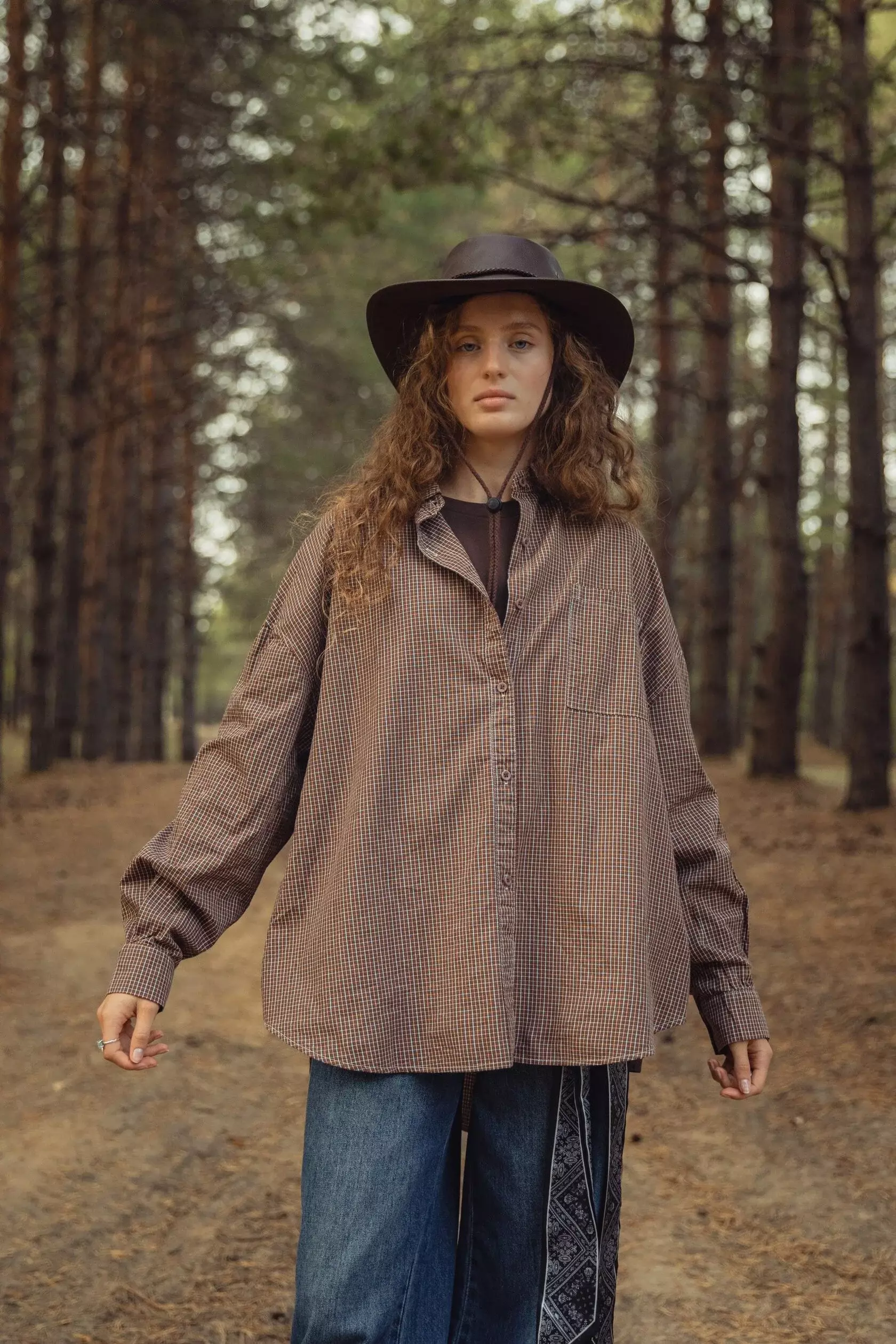 Рубашка в клетку «Оксфорд»