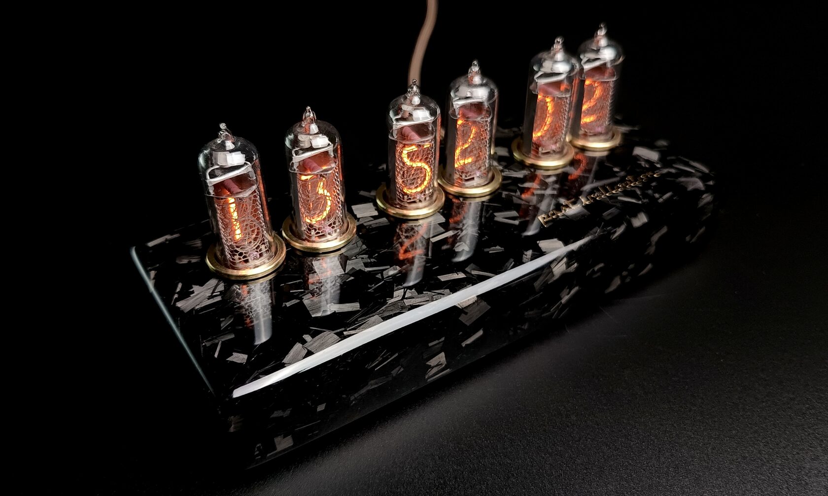 Galaxies: Carbonis nixie clock, view 2