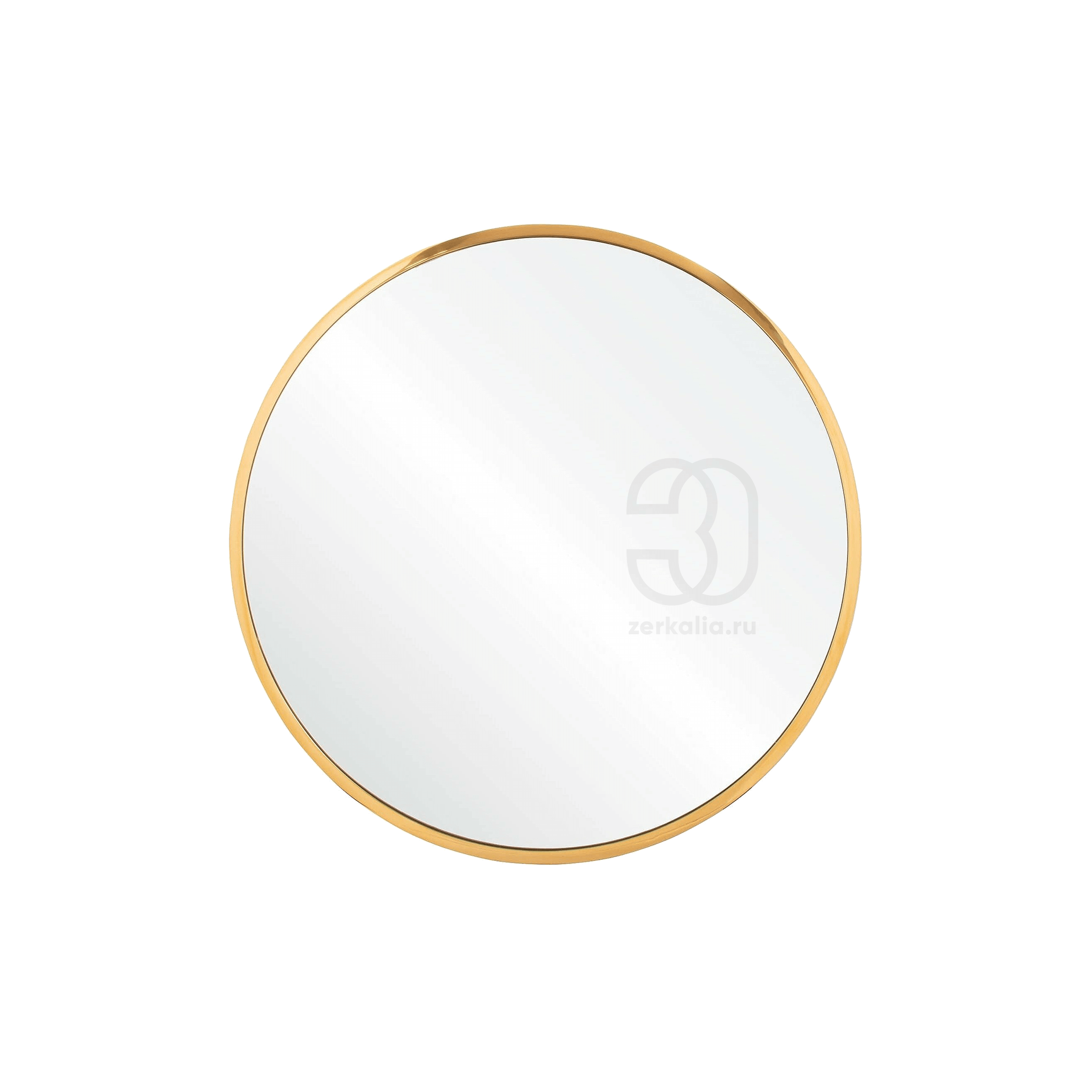 СТИЛ Круг хром золото - круглое зеркало в металлической раме ...