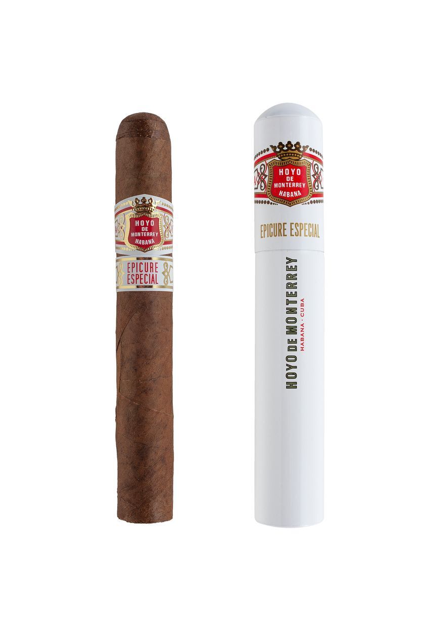 Hoyo. Сигары Хойо де Монтеррей. Сигары Hoyo Epicure. Сигары Hoyo de Monterrey Epicure especial. Упаковка Hoyo de Monterrey Epicure especial tubos на 3 сигары.