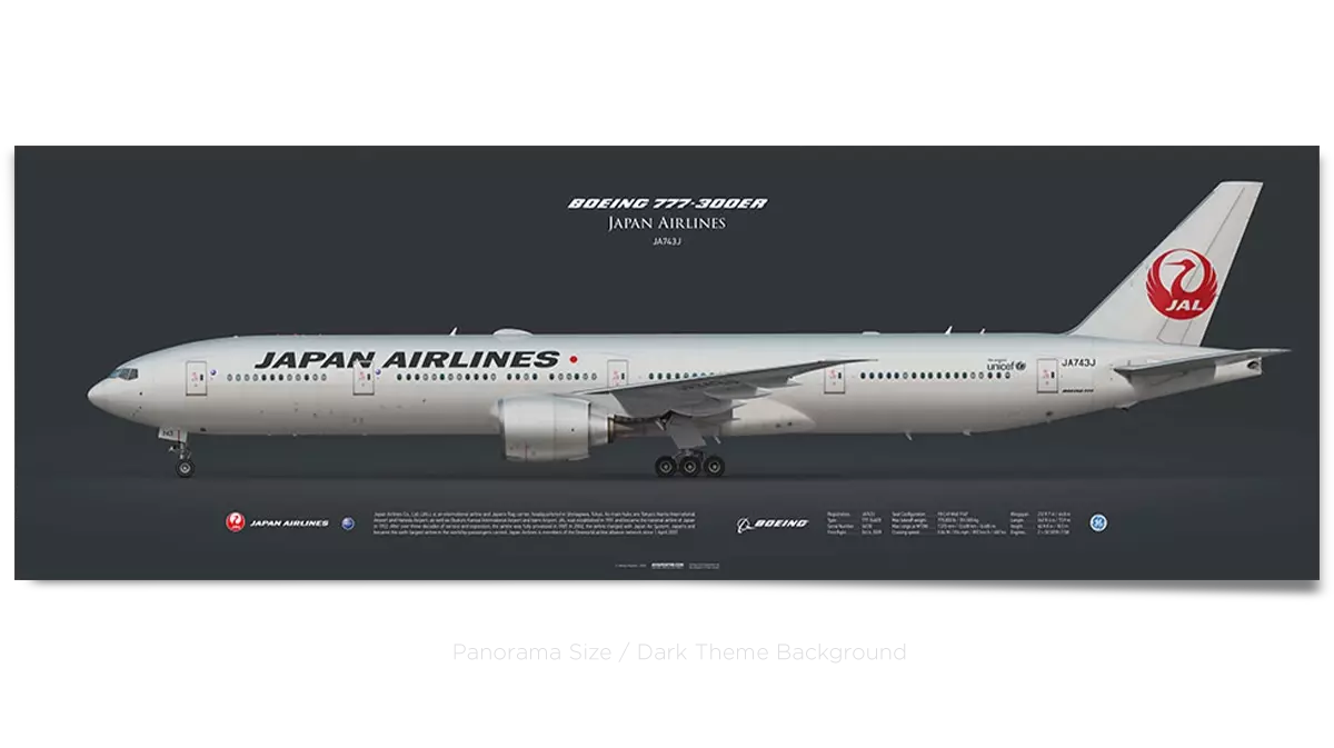 Japan Airlines Boeing 777-300ER JA743J | Aviaposter