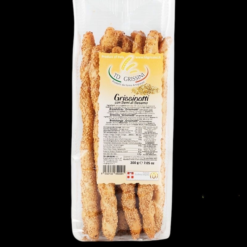 ГРИССИНОТТИ С КУНЖУТОМ TD GRISSINI, 200 Г