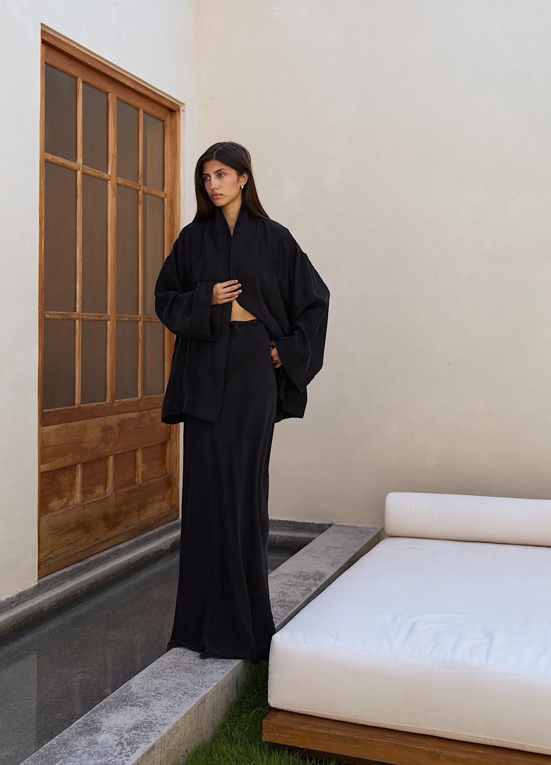 

Юбка по косой Muse - Чёрная, Diamond black;чёрный