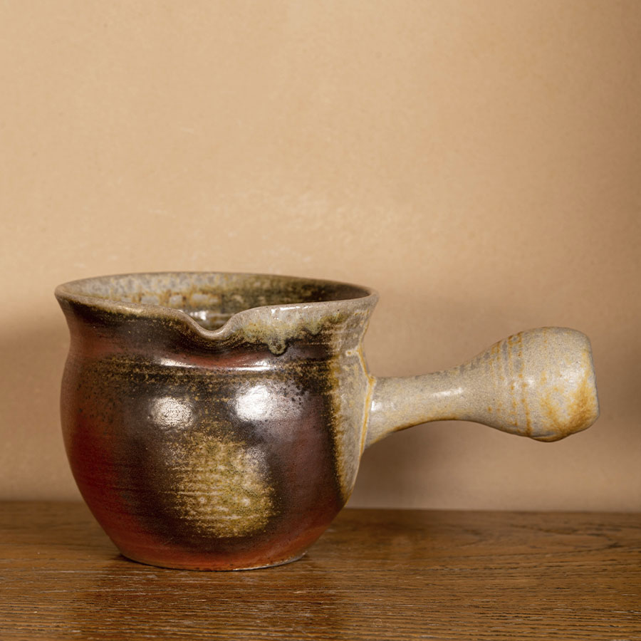 Гундаобэй сливник Нисин Тао дровяного обжига с пепельной глазурью