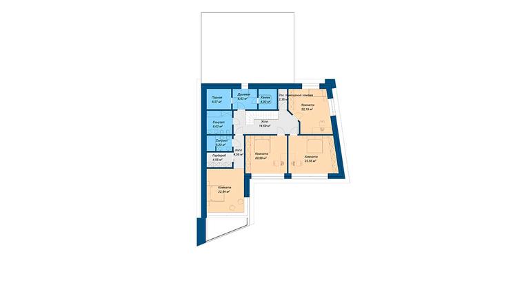 Планировка 2 этажа дома Хай-тек КП-320, 320 м²— Премиум Хаус