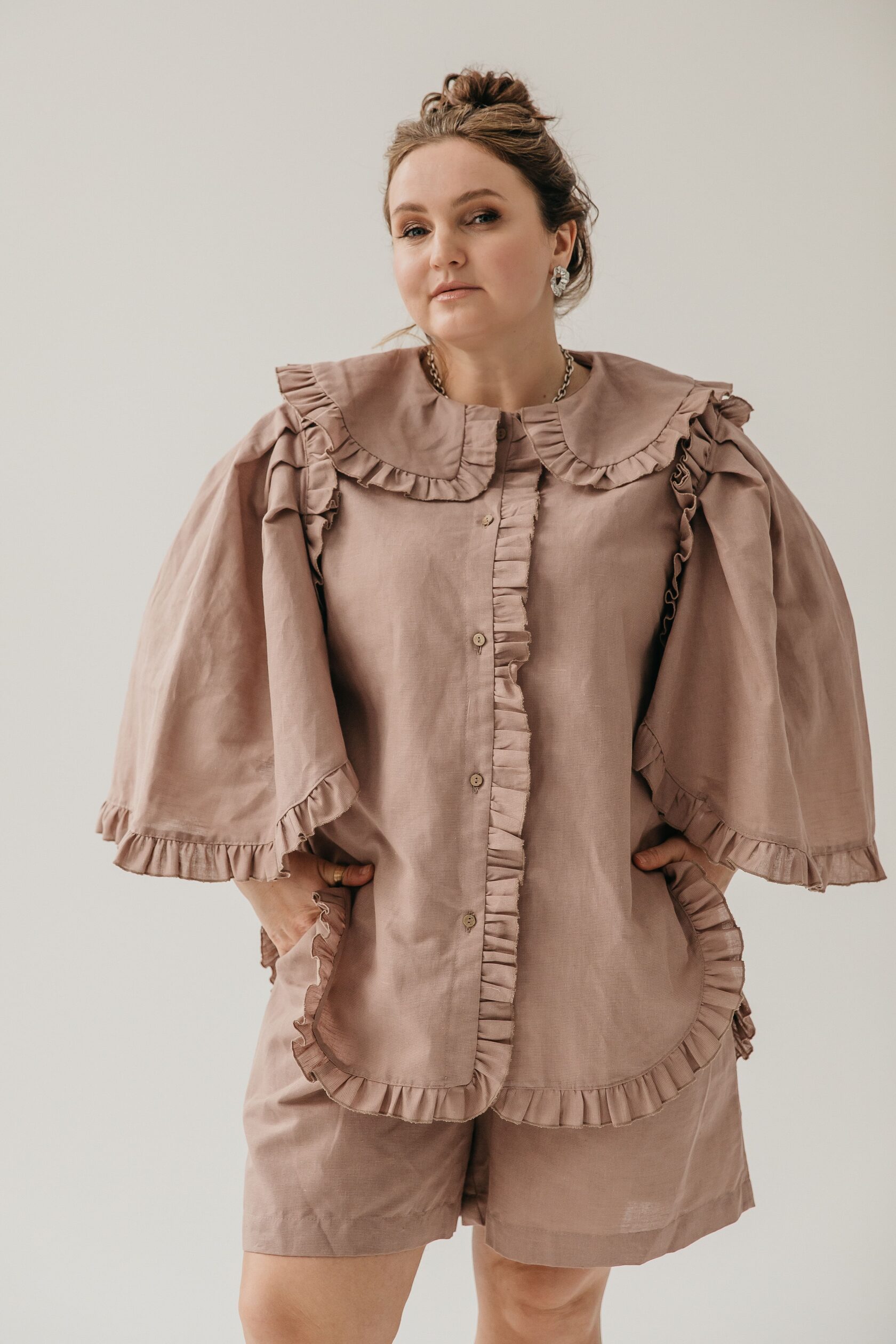 Блуза «Пудровая пташка»