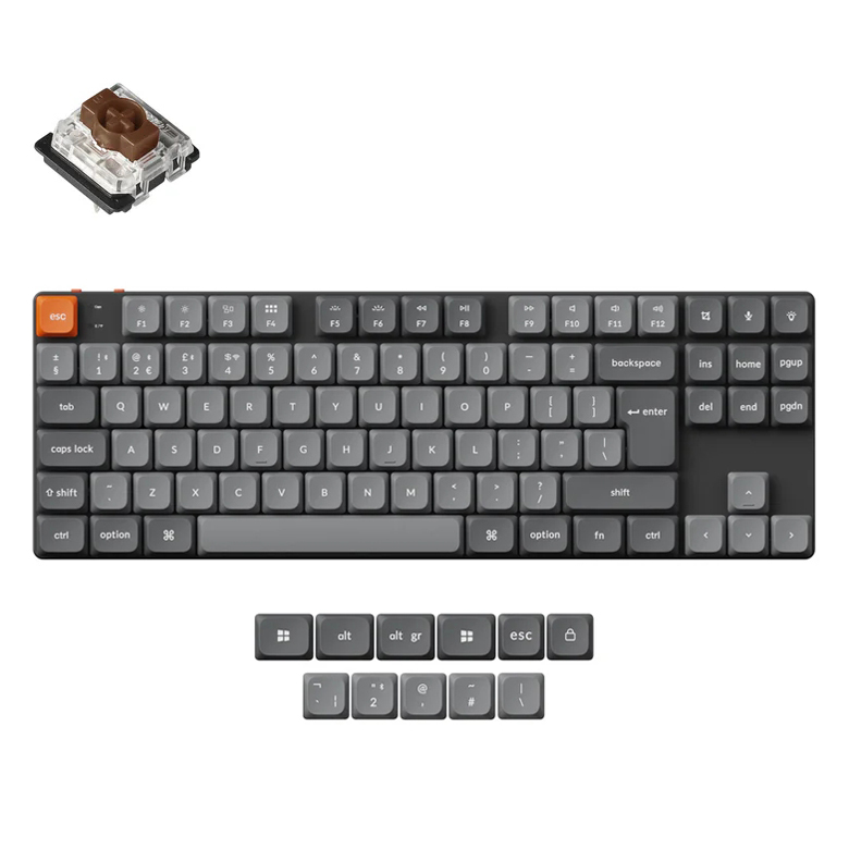 keychron K1 MAX 茶軸 Keychron K1 Max — низкопрофильная механическая клавиатура TKL с