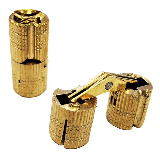 Петля ломберная цилиндрическая d10 (2 шт.) латунь - ЛЕВША