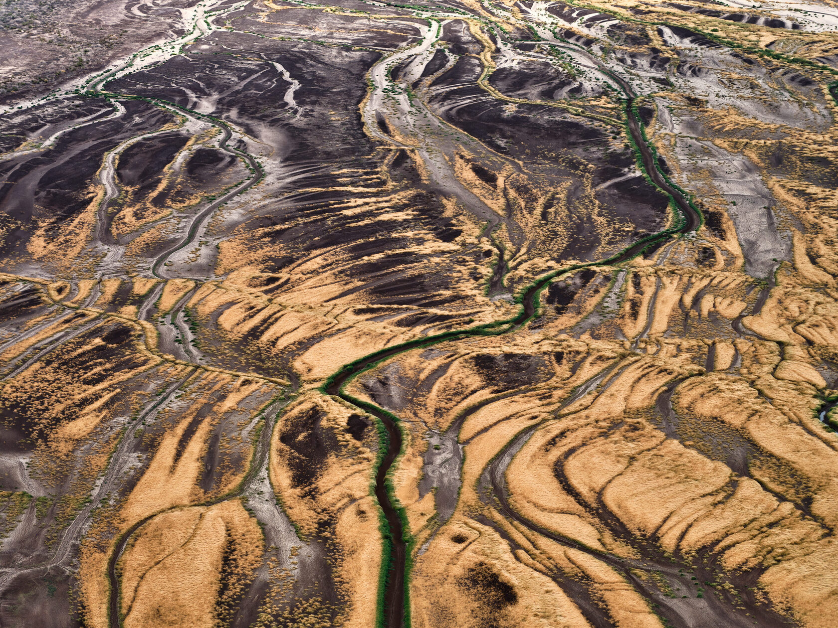New photo portal from Kenya: golden ridges and a winding river, from above