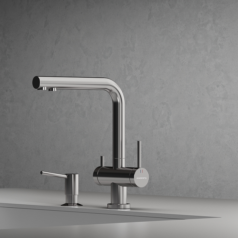 Смеситель для кухни Abelsberg Pura глянцевый с возможностью подключения фильтра для воды
